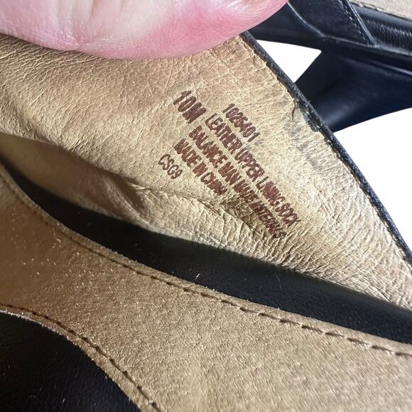 Sofft Black Leather Slip-On Heeled Mules Size 10 Comfort - Picture 10 of 11